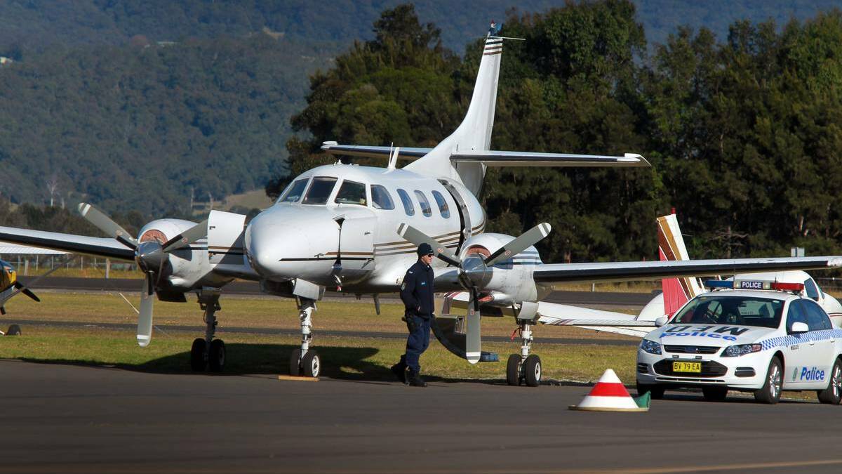 Police raided the plane at Albion Park Airport in July, 2014.