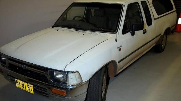 The white ute police have seized as part of their investigation. Picture: NSW Police