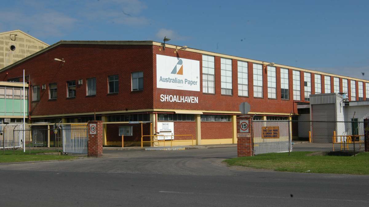 Australian Paper’s Shoalhaven mill is set to close. File picture.