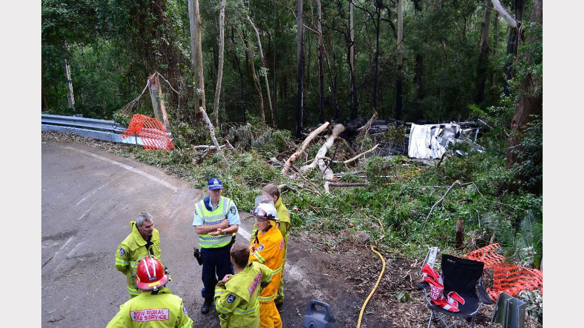 Crash investigators will be at the scene of another truck crash on Barrengarry Mountain on Friday.