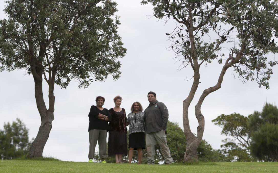  (L-R) Lisa O'Grady, Agnes Donovan, Veronica Bird and Luke Daniels will take part in Shellharbour's Close the Gap day. Picture: CHRISTOPHER CHAN