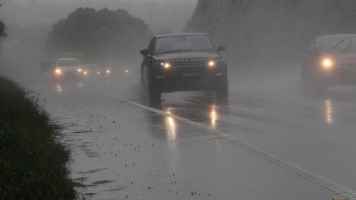 Heavy rain  is making driving treacherous in the Illawarra. Pictures: GREG TOTMAN