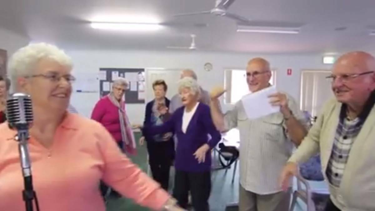 Snowy-haired residents bop along the halls and even the lunch ladies can’t resist the beat in a gleeful viral video by Illawarra-based aged carers Warrigal.