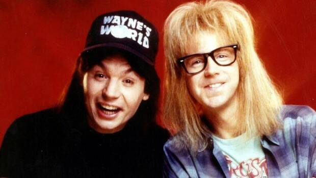 The stars of Wayne's World, Mike Myers and Dana Carvey. Picture: SUPPLIED