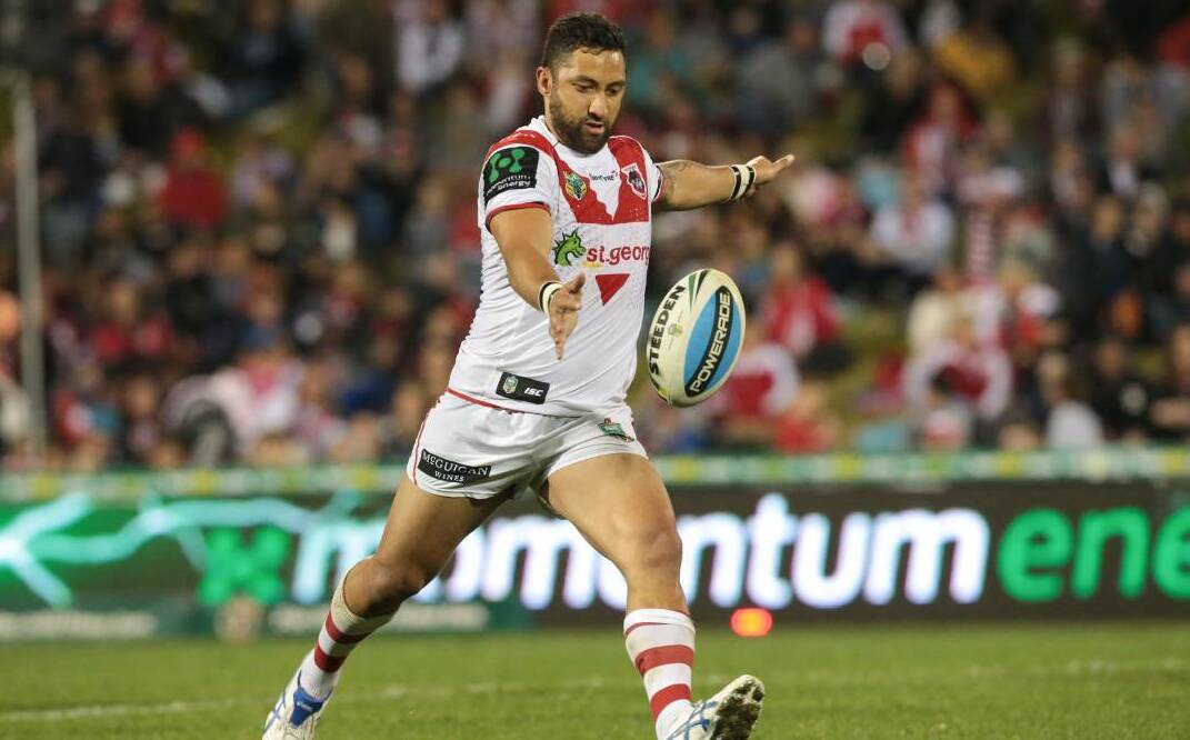 Half Benji Marshall takes the pressure off the Red V's other playmaker, Gareth Widdop. Picture: ADAM McLEAN