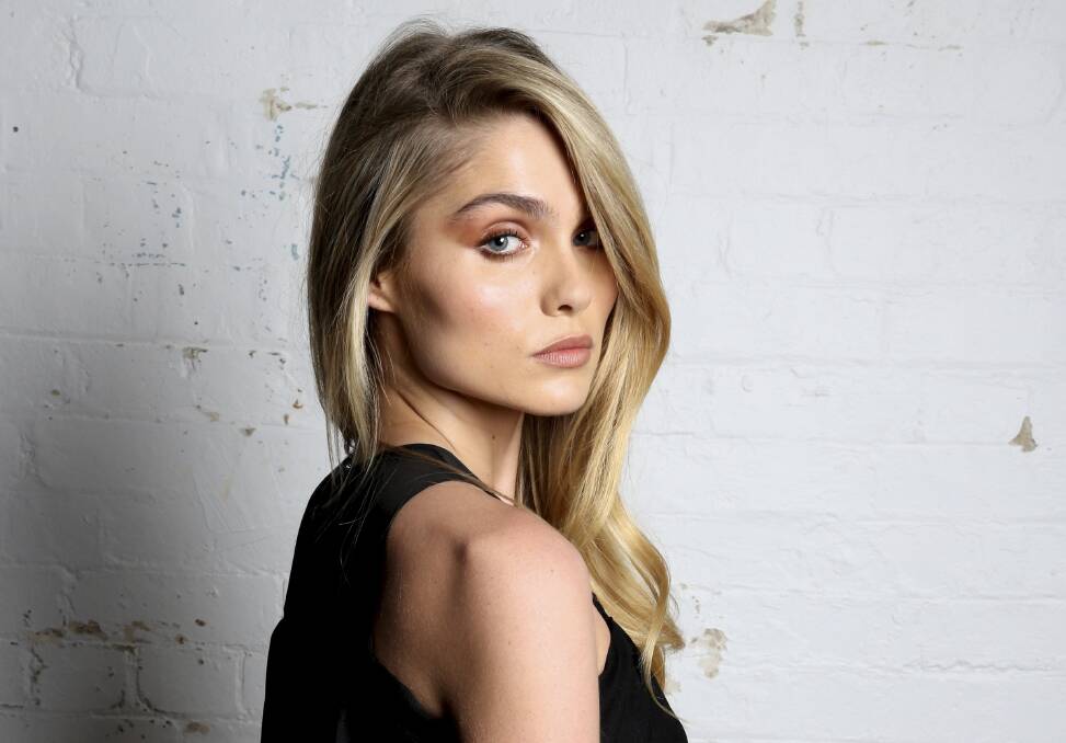 Wollongong beauty Alex Sinadinovic will continue to fight it out to become Australia’s Next Top Model, after narrowly avoiding elimination from the reality TV show. Picture: BEN SYMONS