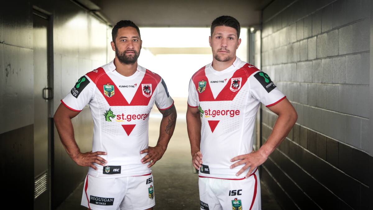 DRAGONS halves Benji Marshall and Gareth Widdop expect their combination to be stronger in 2015. Picture: ADAM McLEAN
