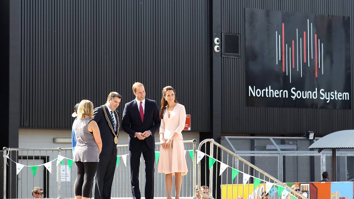 The Duke and Duchess of Cambridge visited the Northern Sound System and a skate park in Adelaide's northern suburbs. Photo: Getty Images