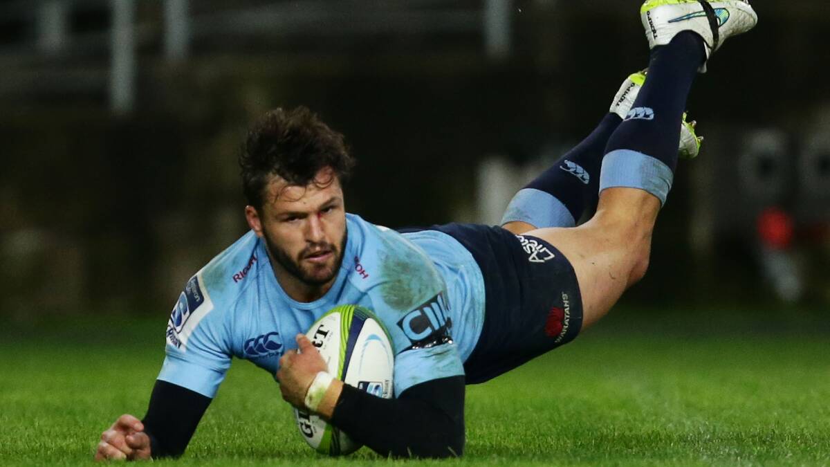 Adam Ashley-Cooper scores for the Waratahs against the Brumbies in Canberra on Friday night. Picture: GETTY IMAGES