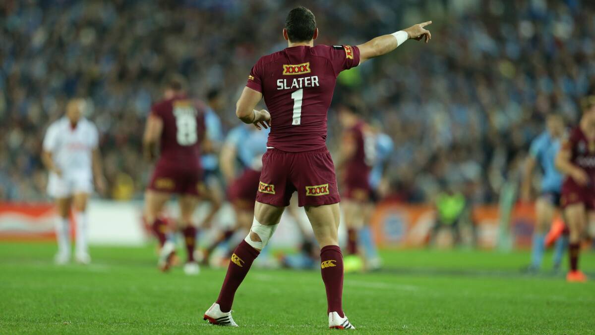 Queensland's Billy Slater will want to stay No 1 fullback in Australia. Picture: WOLTER PEETERS