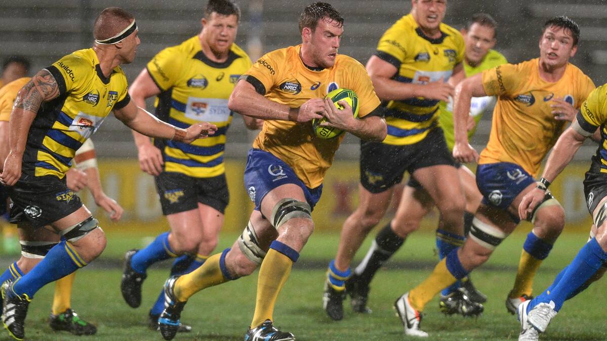 Dave McDuling of Brisbane City runs with the ball against the Sydney Stars at Ballymore Stadium on Thursday night. Picture: GETTY IMAGES 