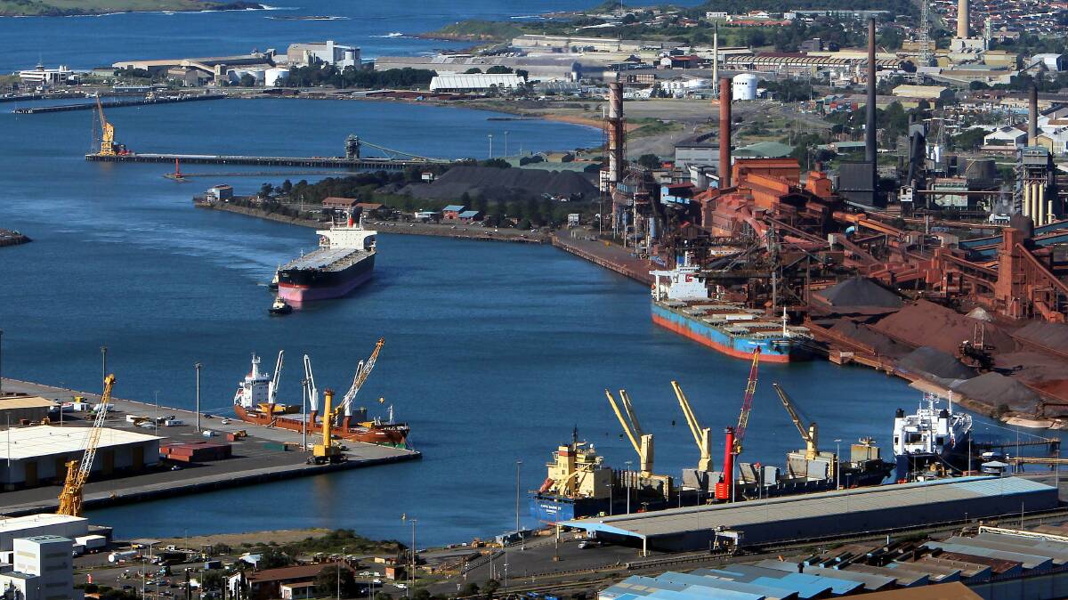 Port Kembla harbour and the steelworks have their own tourism potential. Picture: ANDY ZAKELI