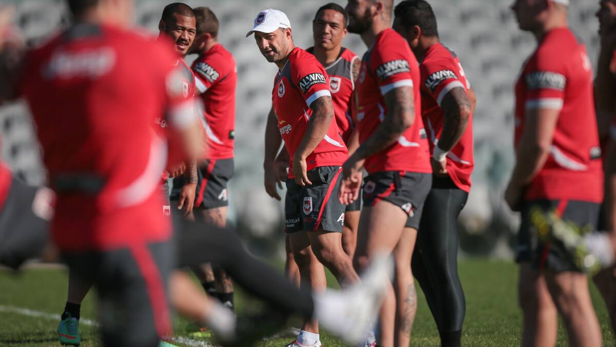 Benji Marshall at Dragons' training on Friday. Picture: ADAM McLEAN
