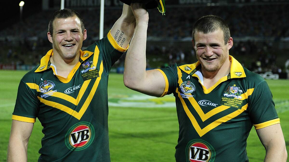 The Morris twins Brett and Josh as teammates for Australia.