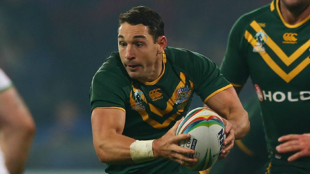 Billy Slater suffered an injured shoulder in State of Origin 1.