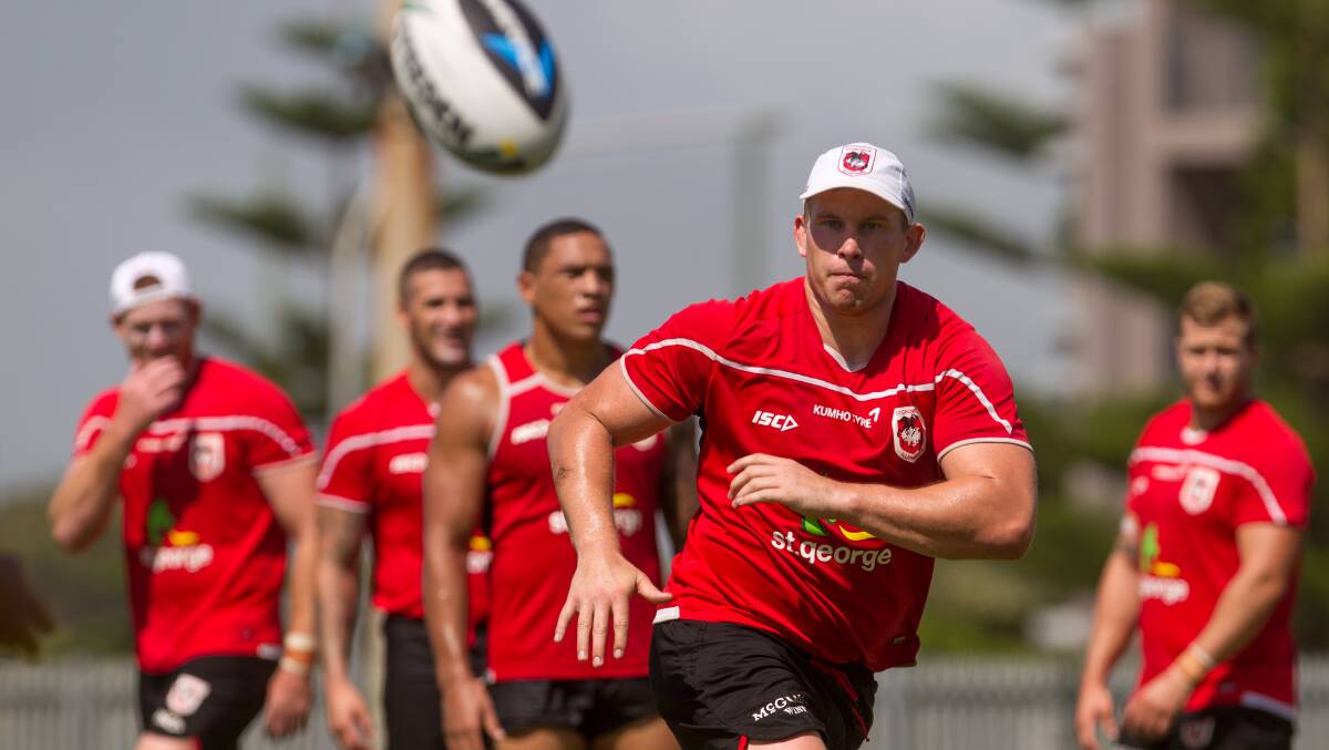 Mike Cooper at the Dragons' preseason training. Picture: CHRISTOPHER CHAN