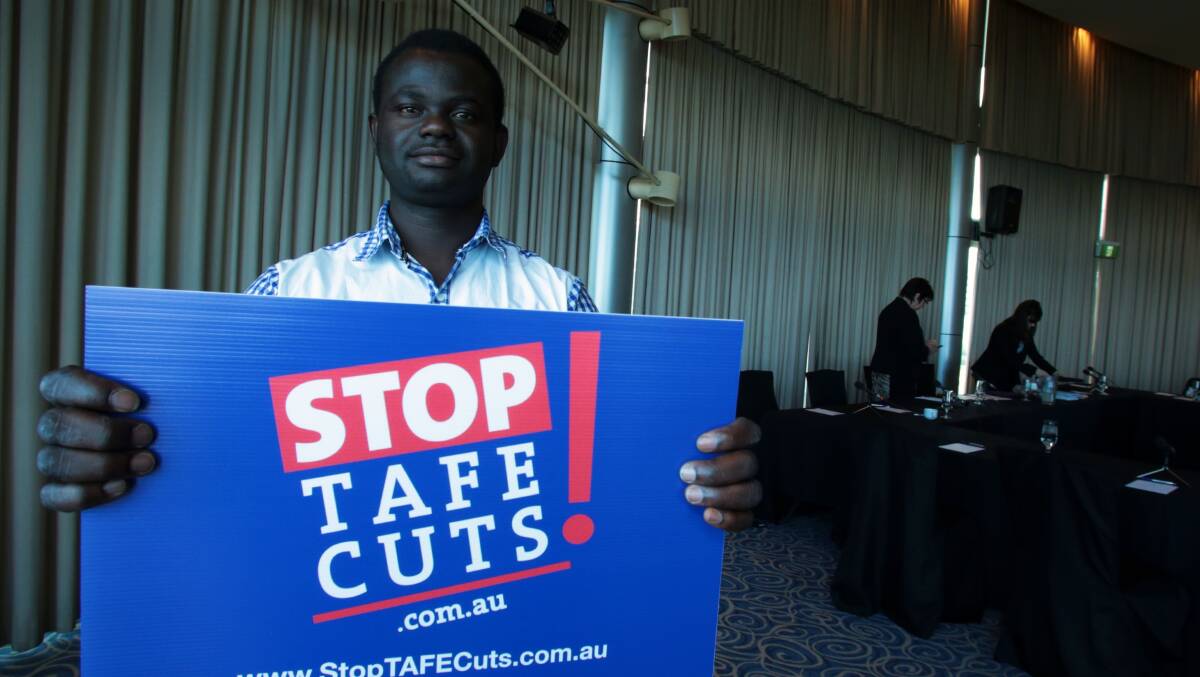 KwebanaTutu Gyimah says interpreters and note-takers have helped him learn and find work. Picture: ADAM McLEAN