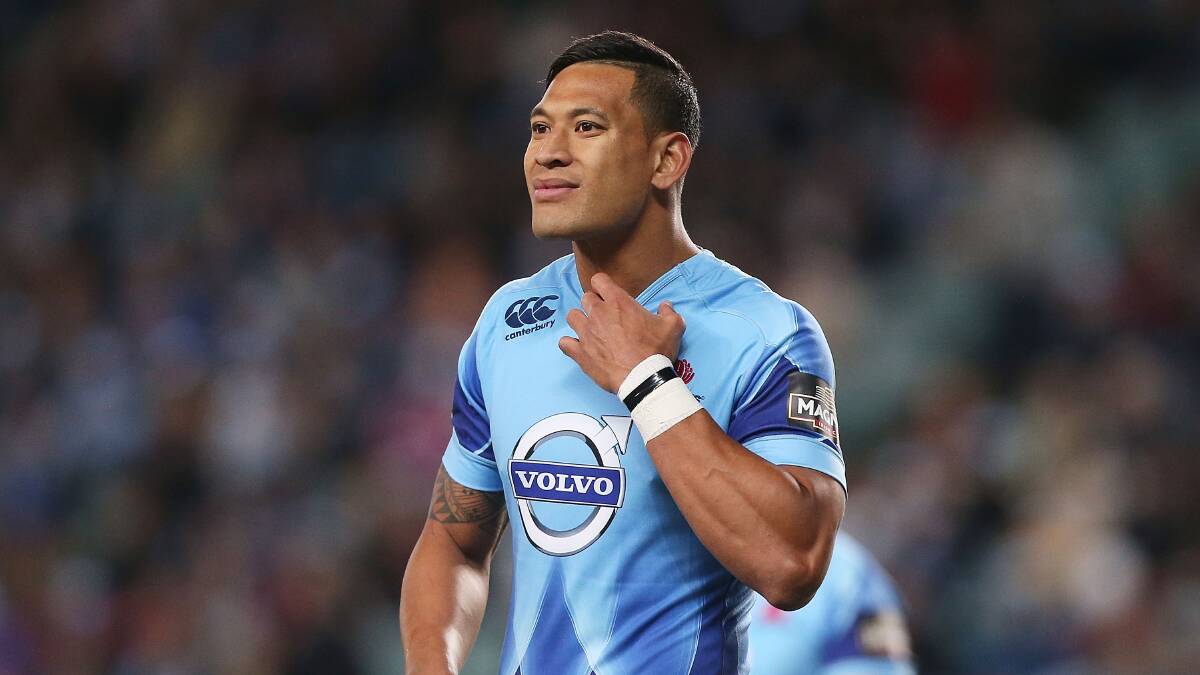 Star Waratahs fullback Israel Folau is set to be targeted by NRL clubs after changes to salary cap rules. Picture: GETTY IMAGES