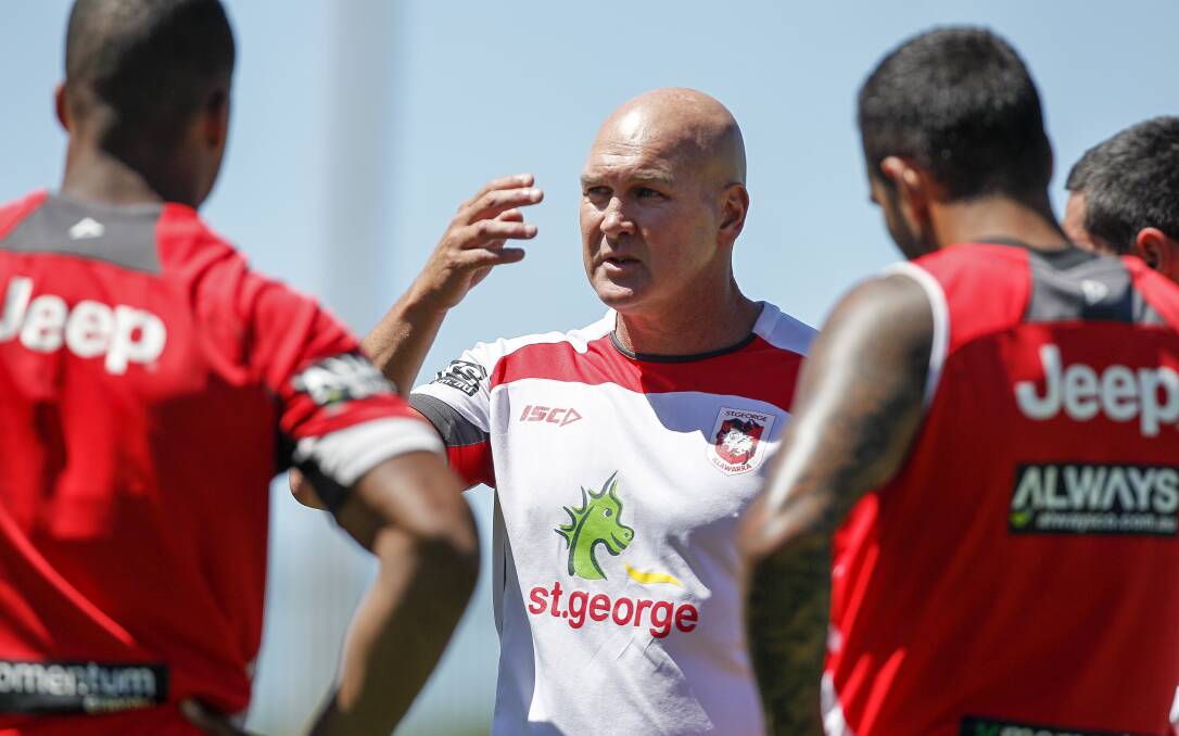New Dragons coach Paul McGregor at the season’s first training session in January.  Picture: CHRISTOPHER CHAN