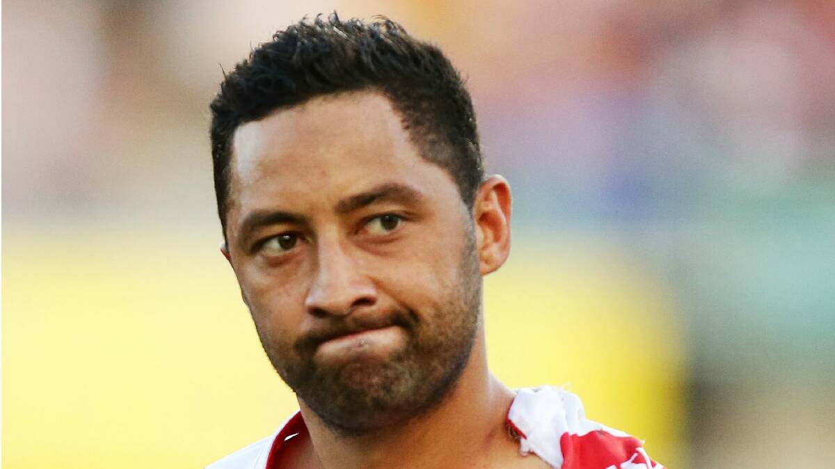 A dejected Benji Marshall during this afternoon's round 10 match against the Parramatta Eels. Picture: MATT KING/Getty Images)