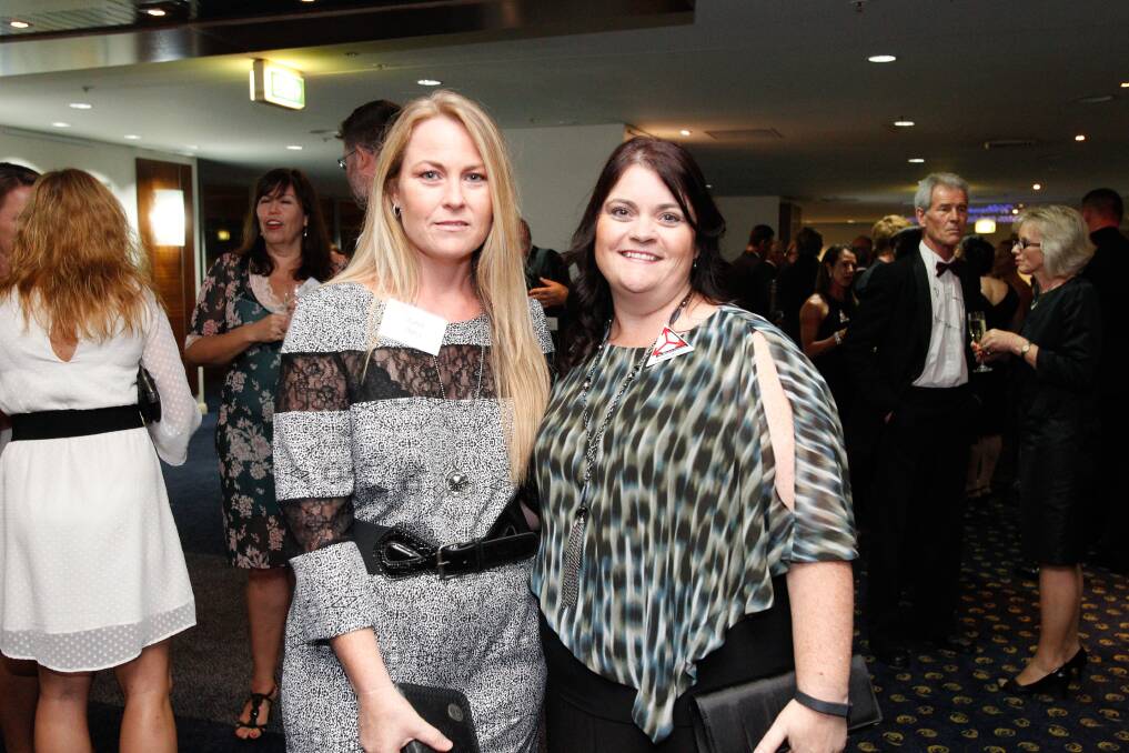 Karen Darcy and Michelle Blicavs at the Illawarra Connection’s black-tie dinner.