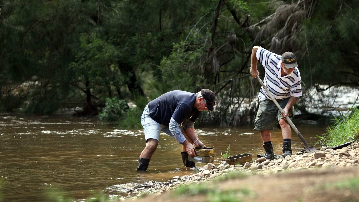 Adam Langland (left) and his uncle Ross at Kangaroo River. Picture: SYLVIA LIBER