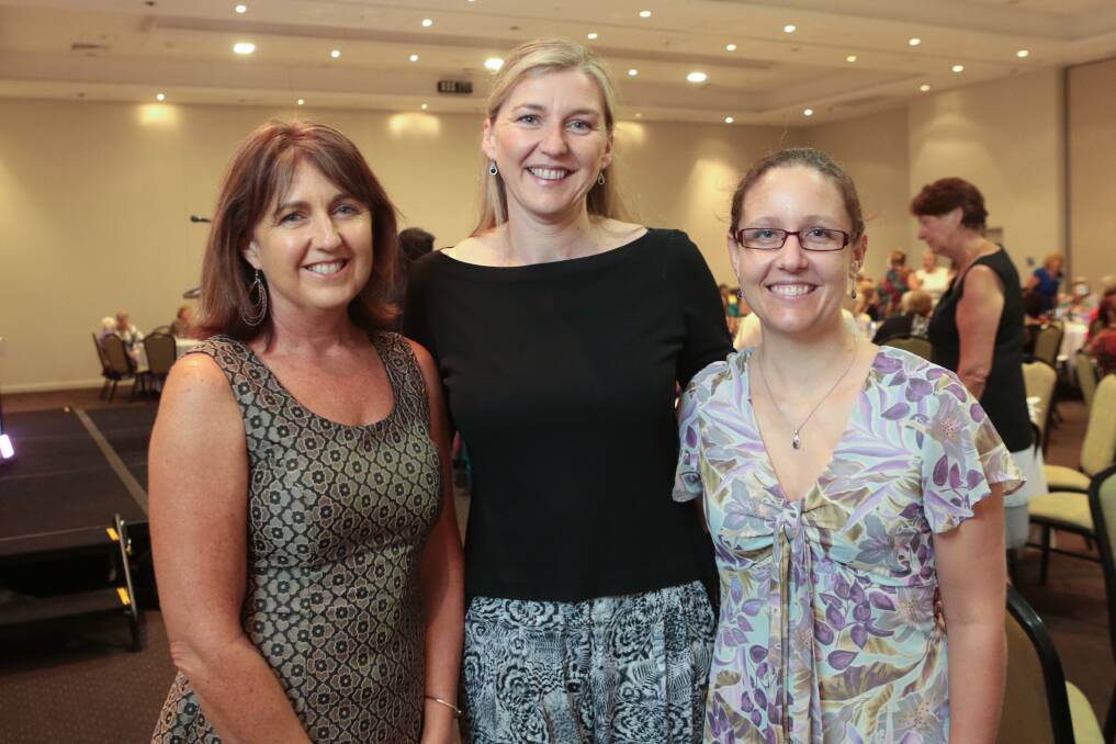 Joanne de Bruin, Jennie Todd and Rebecca Perry at the Chifley Hotel.
