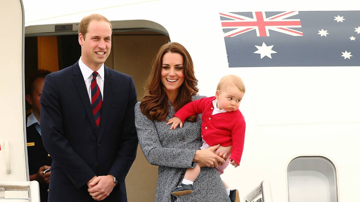 The royal family leaves Fairbairne Airbase as they head back to the UK. Picture: GETTY IMAGES