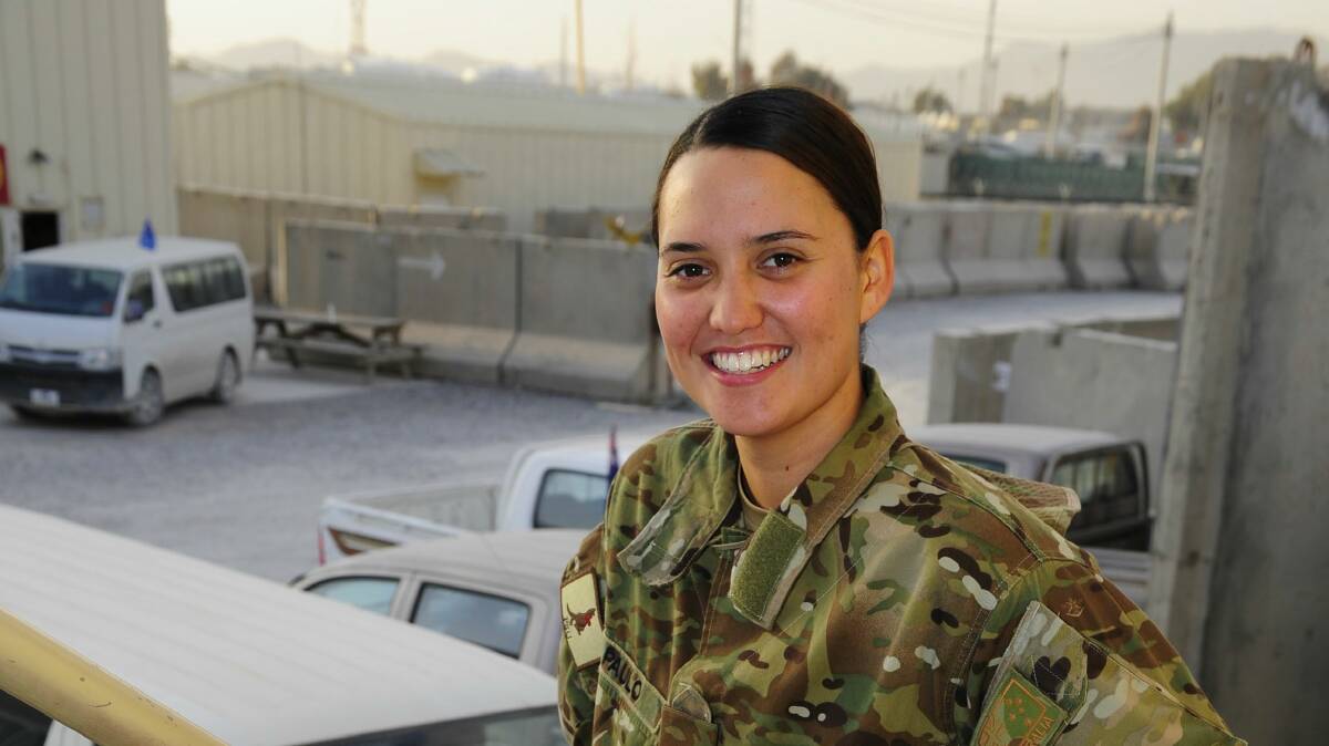 Wollongong's Angela Paulo is deployed with the Australian Defence Force in Afghanistan.