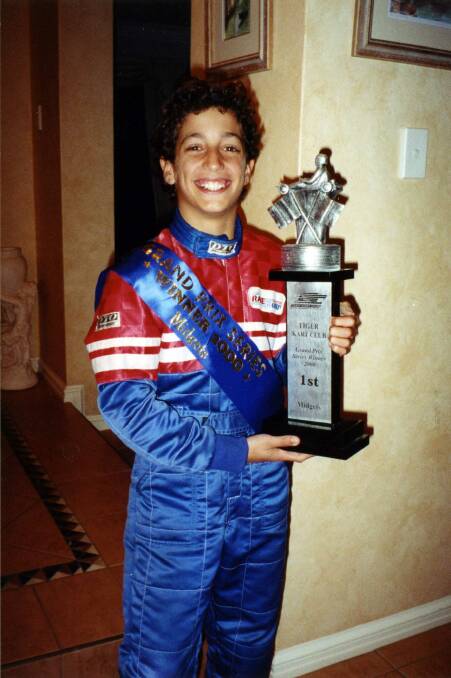 Ricciardo as an 11-year-old go-kart champion.