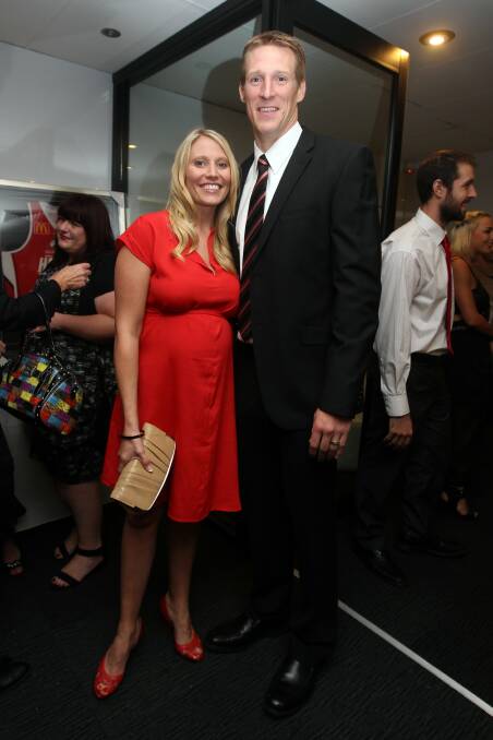 Kara and Dave Gruber at the Wollongong Hawks gala dinner.