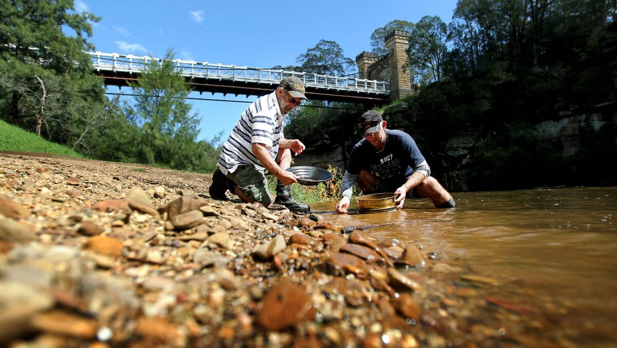 Hunting for gold is a family tradition for Ross, left, and  Adam Langland. Picture: SYLVIA LIBER