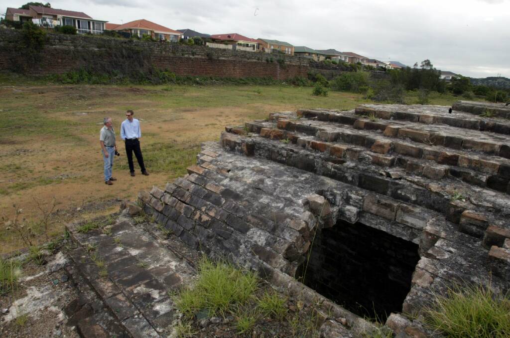 Peter Fackender and Lawson Fredericks at the historical Dapto smelter site. Miltonbrook wants to transform the historical Dapto smelter site into a 132 lot subdivision but retain historical aspects.