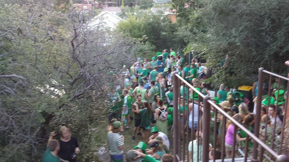 Monday night's St Patrick's Day party at Robsons Road, Keiraville. Picture: FACEBOOK