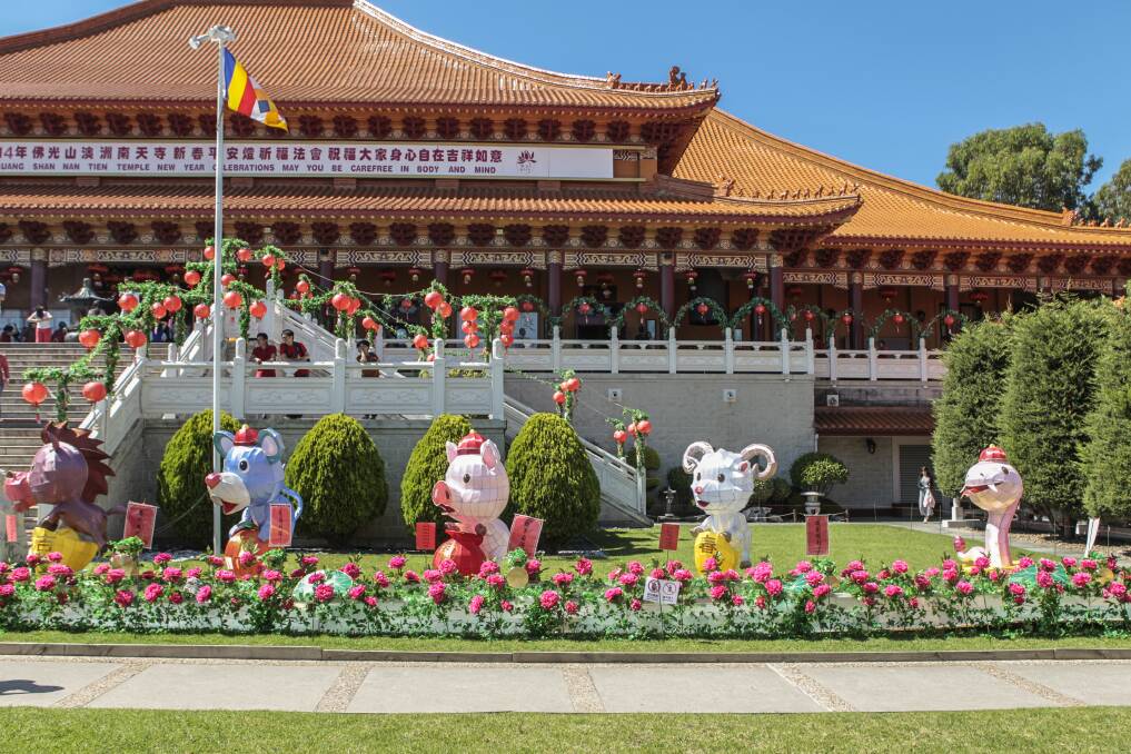 The Nan Tien Temple welcomed visitors to join the three-day celebration. Picture: CHRISTOPHER CHAN