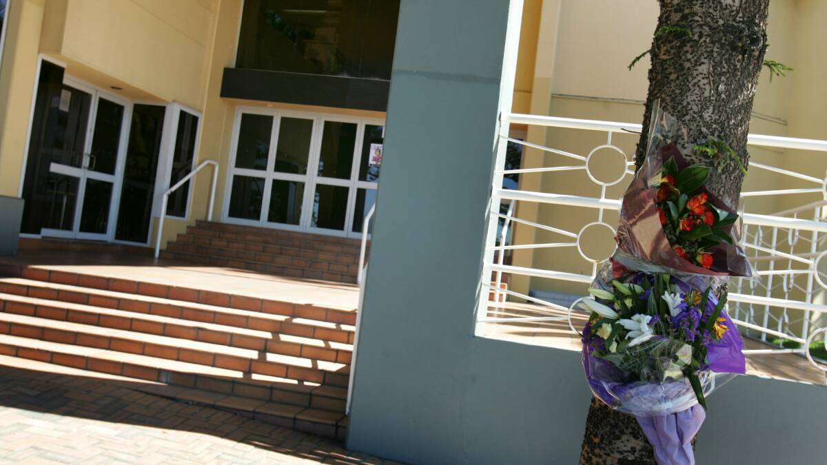Flowers line the steps outside Splashes Nightclub where Dragan Sekuljica was shot dead.  