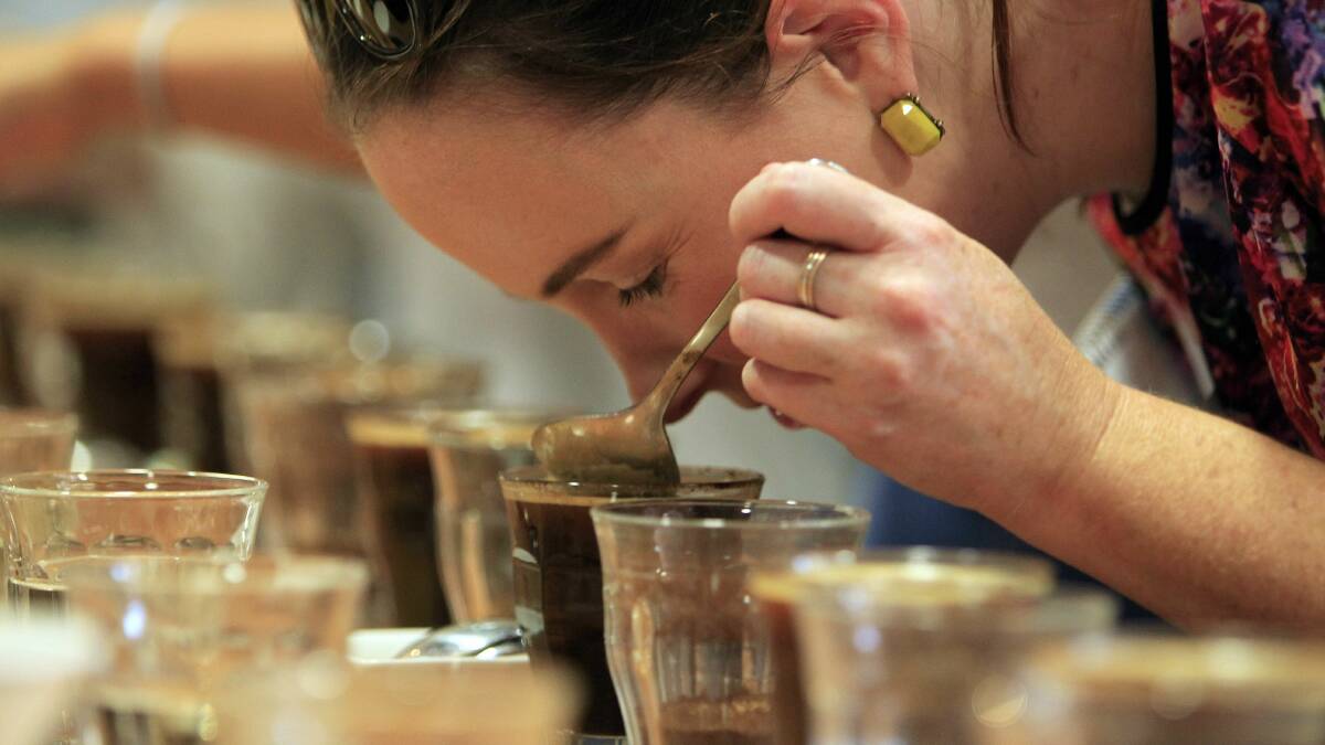 Coffee cupping is like wine tasting, only messier and more undignified. Picture: ANDY ZAKELI