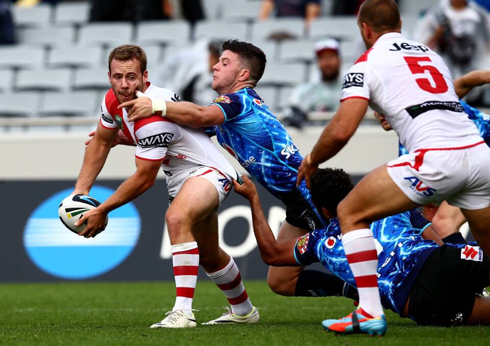 The Warriors vs the Dragons at Eden Park in Auckland. Picture: GETTY IMAGES