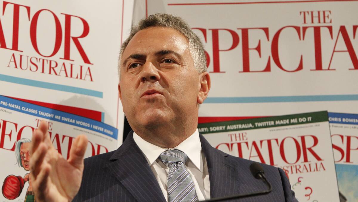 Federal Treasurer Joe Hockey is keen to balance the books. Picture:  LOUISE KENNERLEY