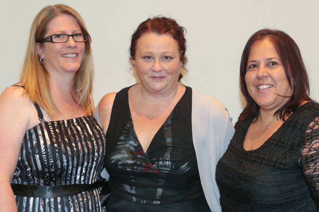 Louise White, Tine Taafe and Tanya Perry at the Chifley Hotel.
