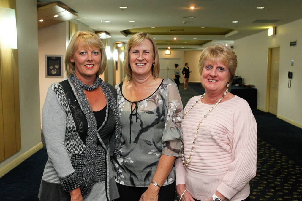 Susan Mawhinney, Cathy Wynn and Leonie McManus at the Novotel. 