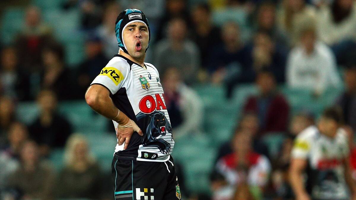 Jamie Soward of the Panthers during the NRL 1st qualifying final match against the Roosters. Picture: GETTY IMAGES
