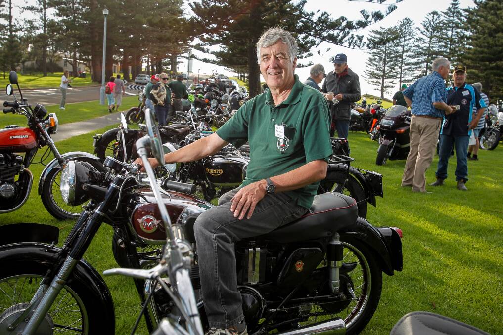 Illawarra Classic Motorcycle Club president Peter Grimston. Picture: CHRISTOPHER CHAN