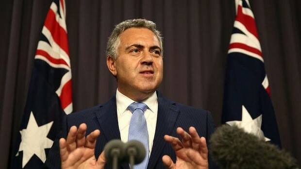 Treasurer Joe Hockey during a press conference at Parliament House in Canberra. Photo: Alex Ellinghausen