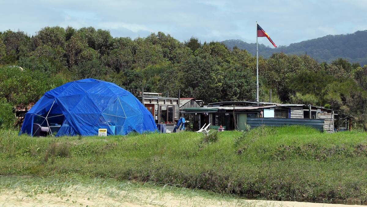 The Sandon Point tent embassy in March. Picture: SYLVIA LIBER