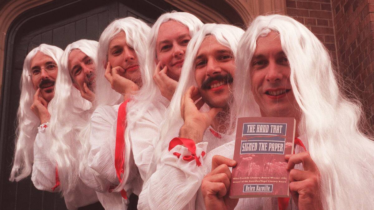The Helens, from the Helen Demidenko float in Sydney's Gay Mardi Gras in 1996.