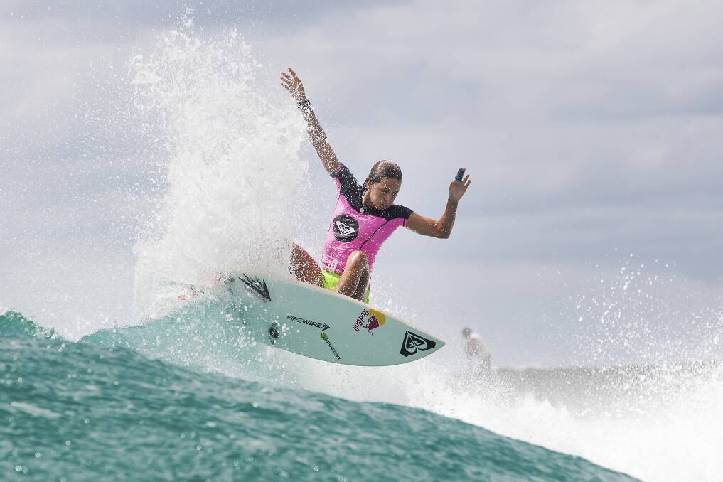 Gerroa surfer Sally Fitzgibbons in action.