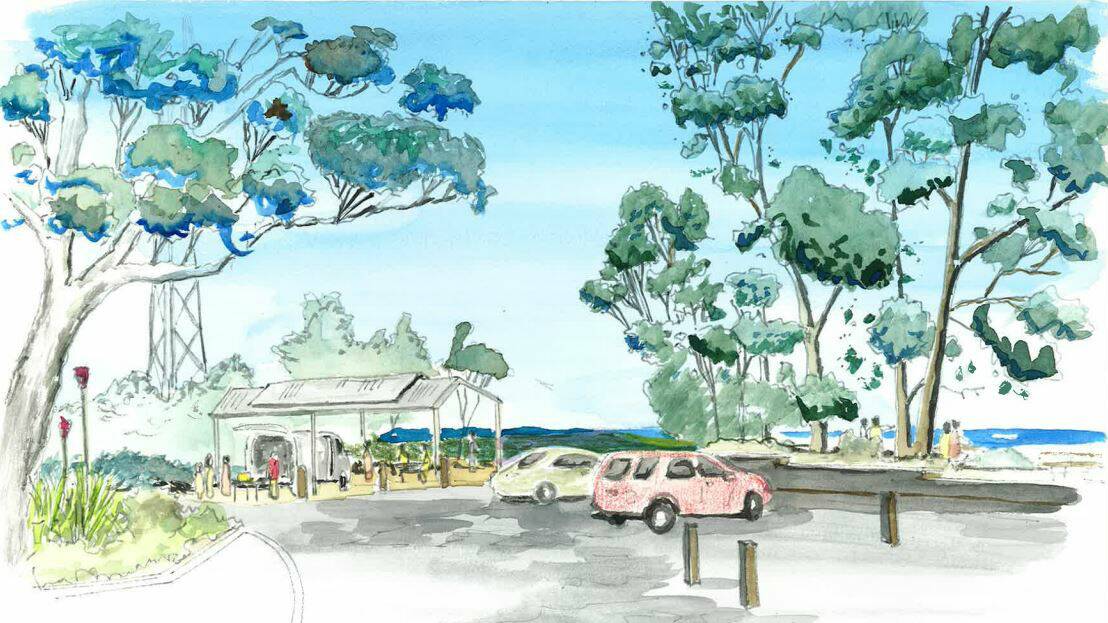 An artist's impression of the Mt Keira Summit Park upgrade.