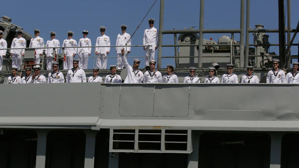 HMAS Success departs Garden Island in November for a six-month deployment to the Middle East. Picture: MICHELLE MOSSOP