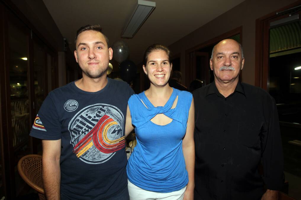 Blake, Michelle and Girolamo Capobianco at Oak Flats Bowling Club.